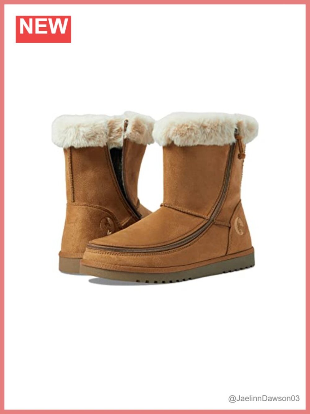 Womens Faux Fur Ankle Chelsea Boots Zip Memory Foam Winter Cozy